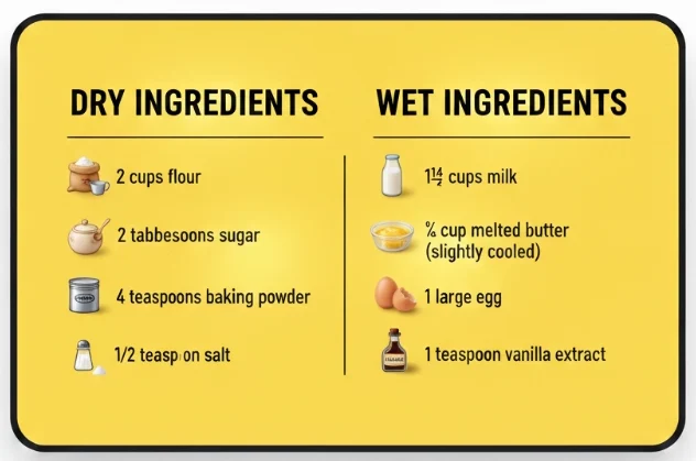 Pancake Recipe ingredients