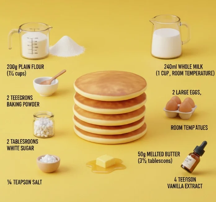 American pancake recipe ingredients